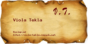 Viola Tekla névjegykártya