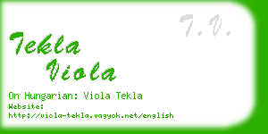 tekla viola business card